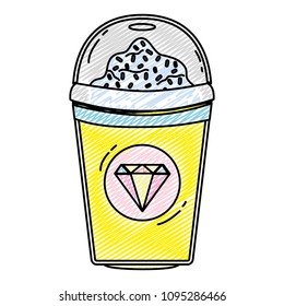 doodle fresh and cold smothie plastic cup