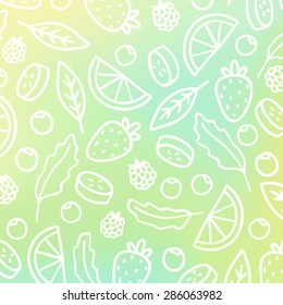 Doodle fruit background