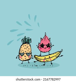 Doodle Fruit Gang Ready To Party
