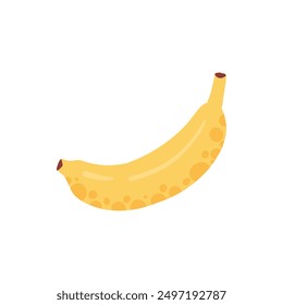 Doodle fruit. Natural tropical banana fruit, doodle vitamin food. Vegan kitchen hand drawn, organic fruits or vegetarian food. Vector isolated icon illustration on white background