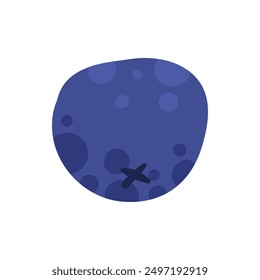 Doodle fruit. Natural tropical blueberry fruit, doodle vitamin healthy food. Vegan kitchen hand drawn, organic fruits or vegetarian food. Vector isolated icon illustration on white background