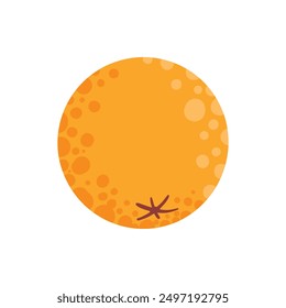 Doodle fruit. Natural tropical fruit, doodles citrus orange and vitamin lemon. Vegan kitchen hand drawn, organic fruits or vegetarian food. Vector isolated icon illustration on white background