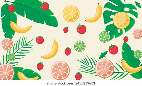 Doodle frutas. Fruta tropical natural, garabatos. Cocina vegana de manzana dibujada a mano, frutas orgánicas o comida vegetariana. Conjunto de iconos aislados de Vector