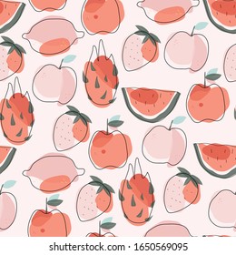 Diseño de dibujos en forma de dibujo en base rosa claro en la ilustración vectorial