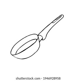 Cacerola de caramelo con mango sobre fondo blanco.La sartén de fritura vectorial se puede usar en textiles, diseños culinarios.