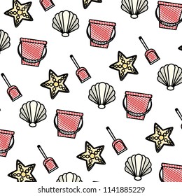 doodle funny beach recreation things background