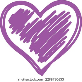 doodle funny heart vector illustration design
