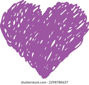 doodle divertido diseño de ilustración de vector de corazón