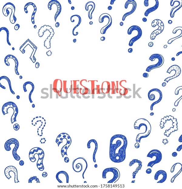 Fun Question Sign Doodle Funny Question Marks Hand Drawn Stock Vector (Royalty Free ...