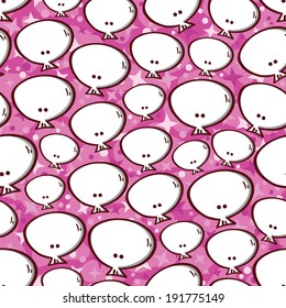   doodle funny skulls. Vector Halloween seamless pattern with doodle skulls 