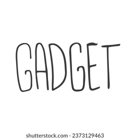Doodle GADGET word lettering in vector
