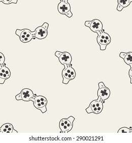 doodle game controller seamless pattern background