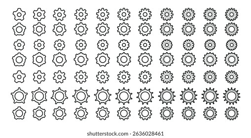 Doodle gear background with teamwork concept. Hand-sketched industrial cogs and factory elements. Flat vector illustration isolated on white background.