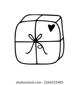 Doodle gift with a bow