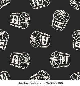 doodle gift seamless pattern background