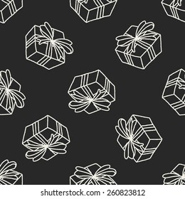 doodle gift seamless pattern background