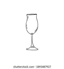 Gafas de doodle para el bar. Ilustraciones hechas a mano. Objetos de vidrio