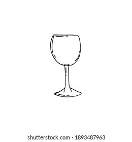 Gafas de doodle para el bar. Ilustraciones hechas a mano. Objetos de vidrio