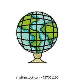 doodle global earth planet desk design to study decoration