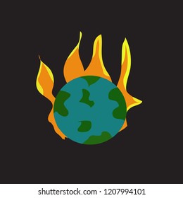 doodle global warming simple style