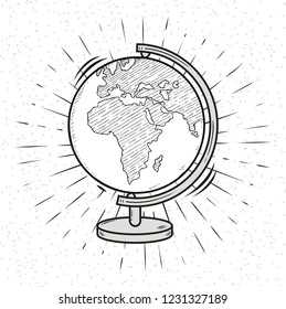 Doodle globe illustration