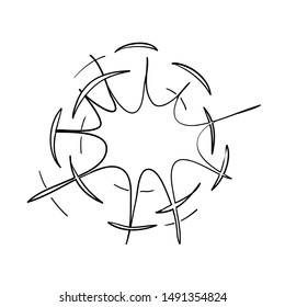 doodle glow light illustration vector handdrawn style