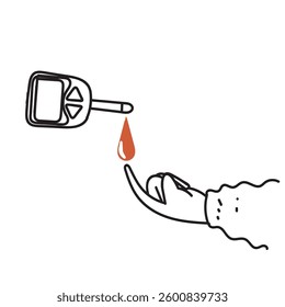 doodle glucose sugar blood test measurement