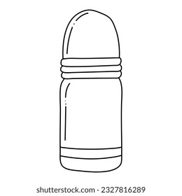 Doodle Glue icon. Vector sketch of bottle of glue. Stationery and school supplies concept