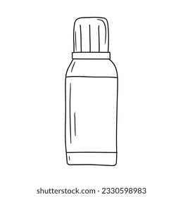 Doodle Glue icon. Vector sketch of bottle of glue. Stationery and school supplies concept