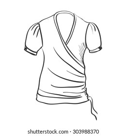 doodle gown isolated in white, excellent vector illustration, EPS 10