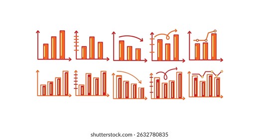 Colección de Vector de negocios Doodle Graph
