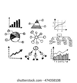 doodle graph icon illustration design