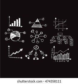 doodle graph icon illustration design