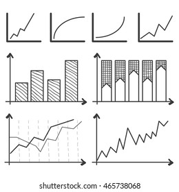 Doodle Graph Sketching Vector Illustration