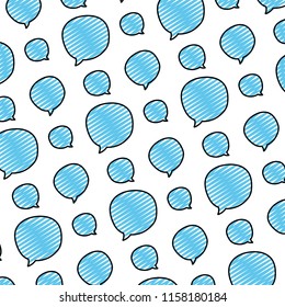 doodle graphic chat bubble dialogue background
