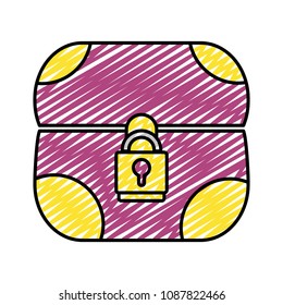 doodle graphic chest videogame object design