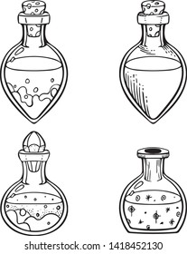 Doodle Graphic Potion Bottle Set