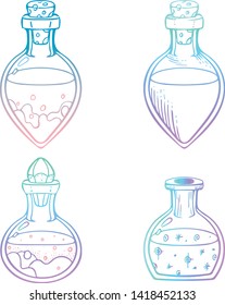 Doodle Graphic Potion Bottle Set