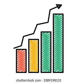 doodle graphic statistics bar growing diagram