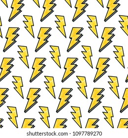 doodle graphic thunder hand drawn shape background