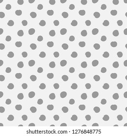 Doodle grey dots seamless pattern. Vector illustration
