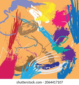 Doodle-Grunge-Hintergrund-Banner-Vorlage, Vektordesign