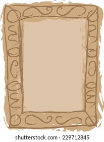 doodle grungy framework scrapbook, photo frame vector