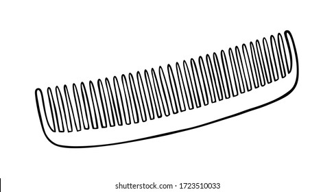 DOODLE HAIRBRUSH DRAWN ON A WHITE BACKGROUND IN VECTOR