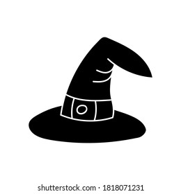 Doodle halloween cloth isolated on white. Stencil cap. Vector stock illustration. EPS 10