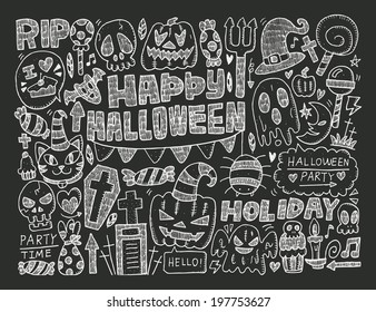 doodle halloween holiday background