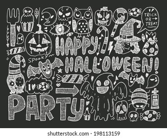 doodle halloween holiday background