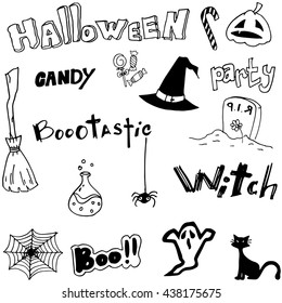 Doodle of halloween holiday background vector illustration