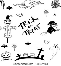 Doodle of halloween vector art hand draw