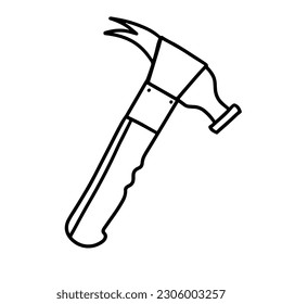 doodle of hammer, simple drawing of hammer ,  vector of hammer , hammer hand drawing